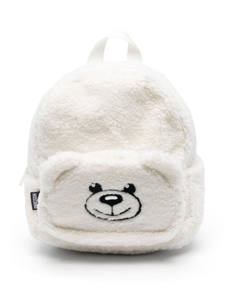 Ivory Fuzzy Bear Backpack