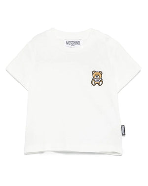 
  
    Moschino
  
 Baby Ivory Bear Patch T-Shirt