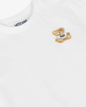 
  
    Moschino
  
 White Bear Patch T-Shirt