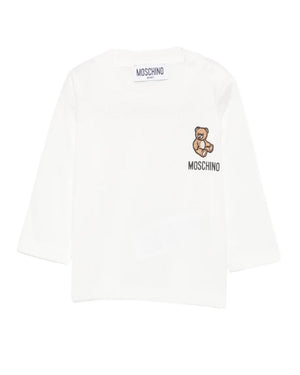 
  
    Moschino
  
 Baby White Cotton Bear Top