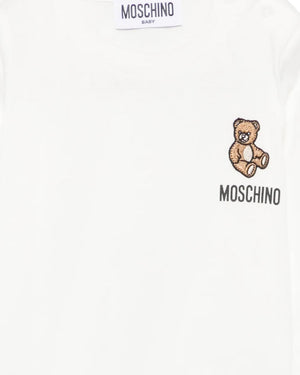 
  
    Moschino
  
 Baby White Cotton Bear Top