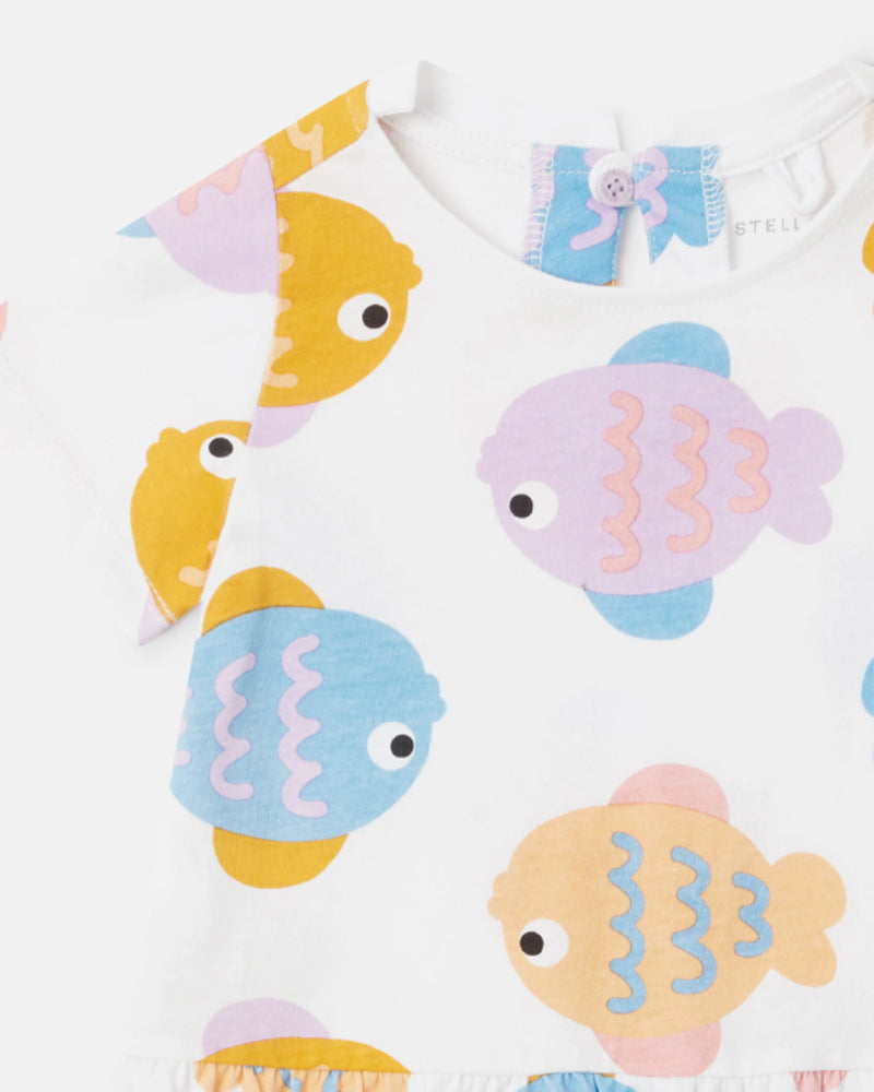 
  
    Stella
  
    Mccartney
  
    Kids
  
 Baby Girls White Fish Print Dress