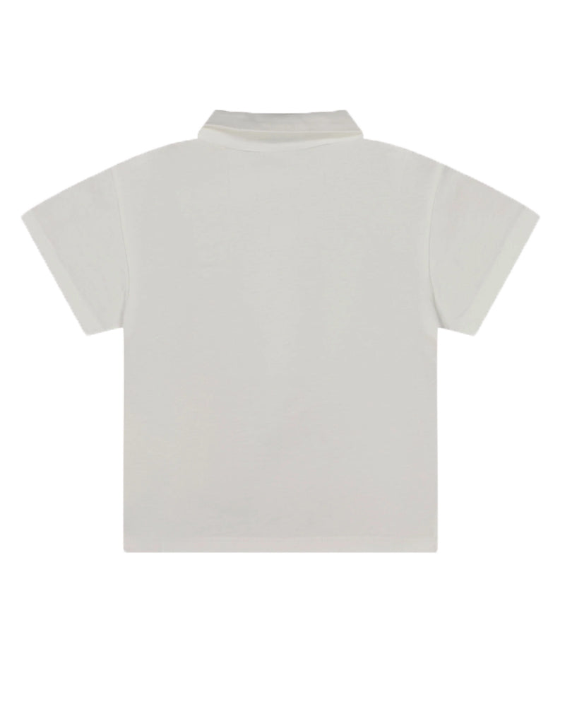 Baby Boys White FF Pocket Polo