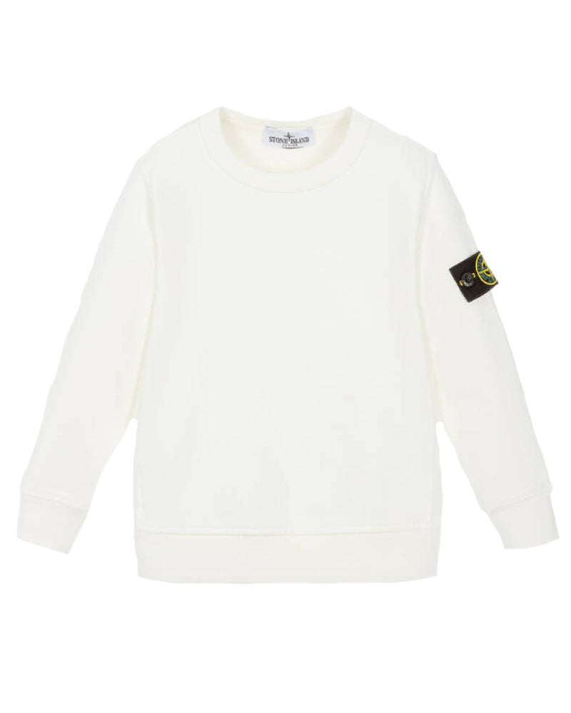 Boys Ivory Ribbed Cotton Sweatshirt