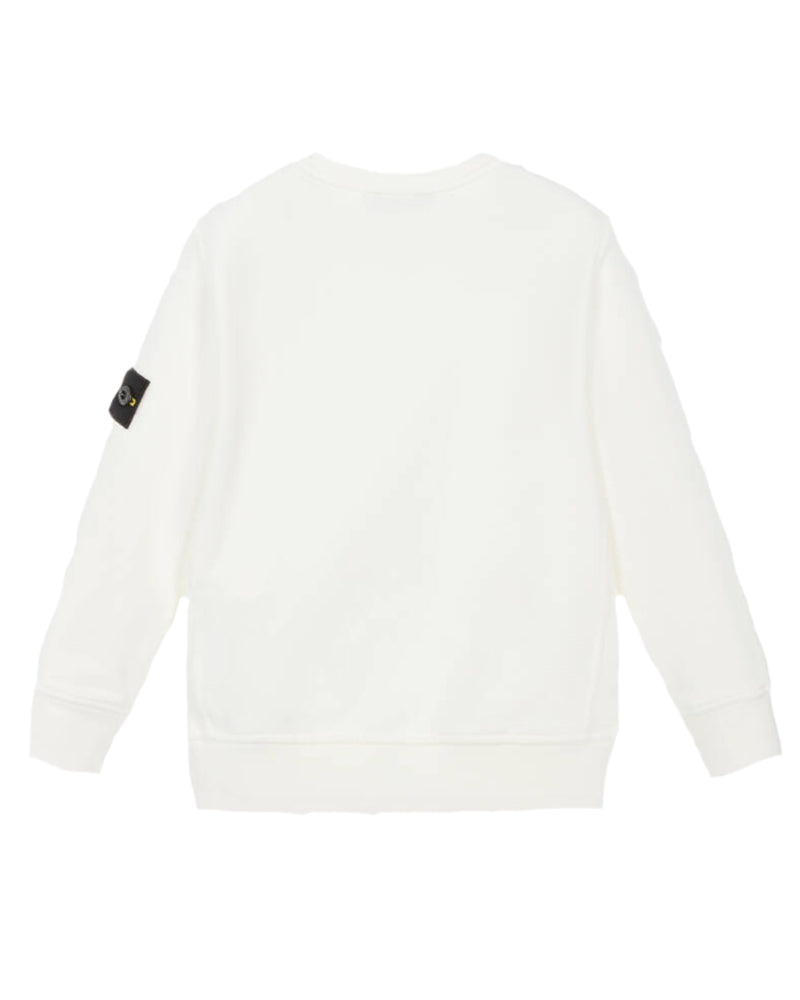 Boys Ivory Ribbed Cotton Sweatshirt
