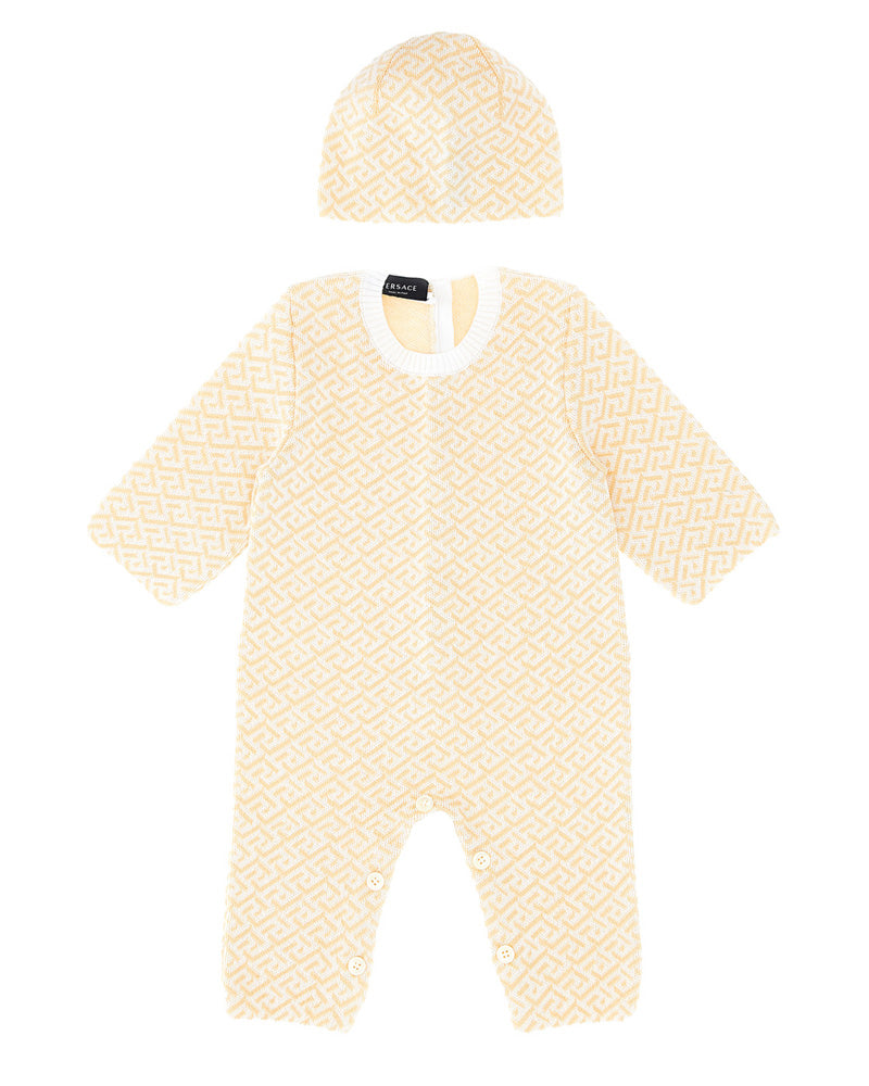 Versace Baby Ivory Knit Cotton Gift Set