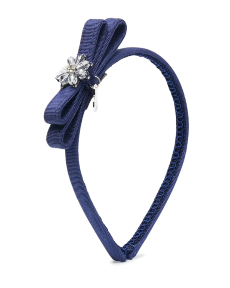 Girls Navy Bow Headband