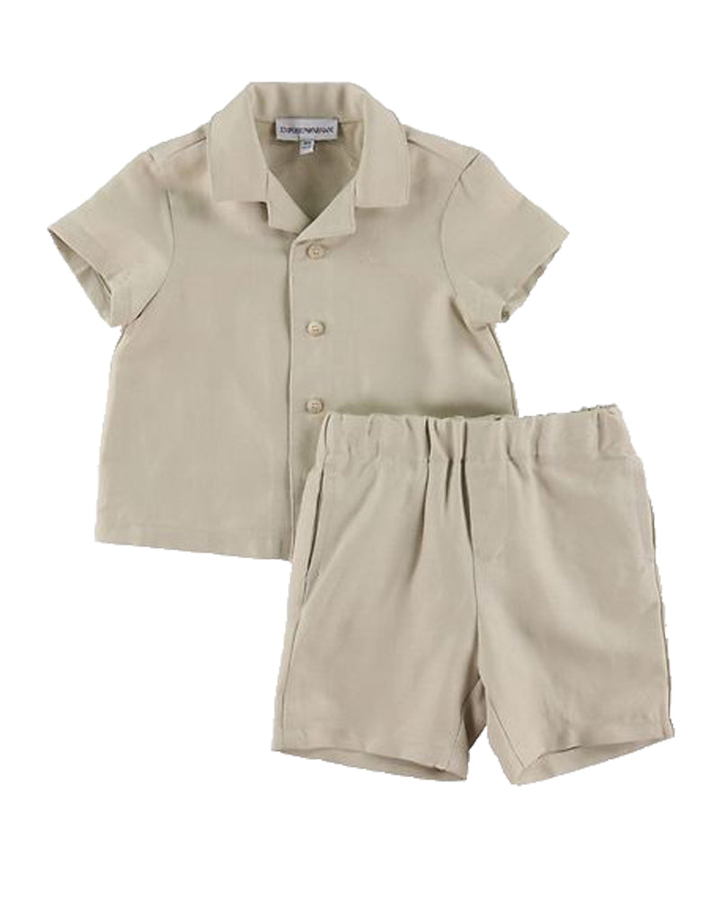 Baby Boys Beige Outfit Set