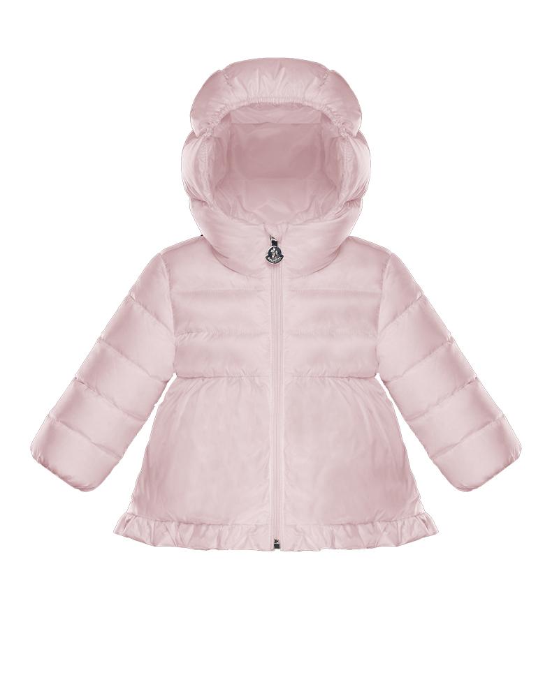 Moncler Baby Girls Pink Odile Jacket - Designer Kids Wear