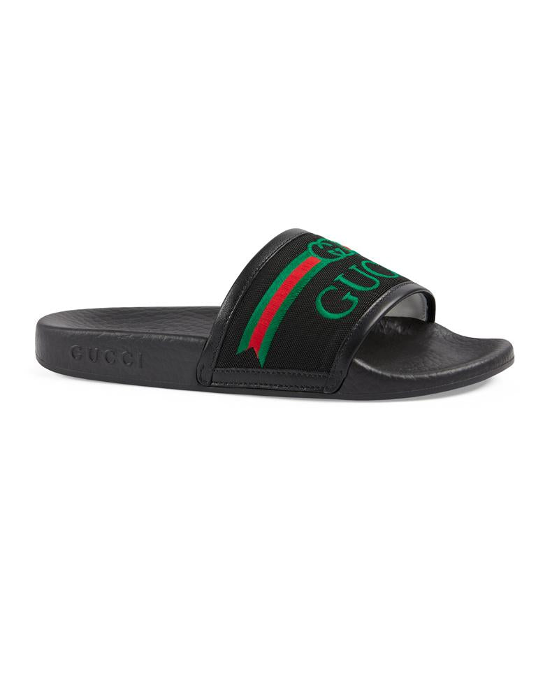 Gucci Black Pursuit Slides