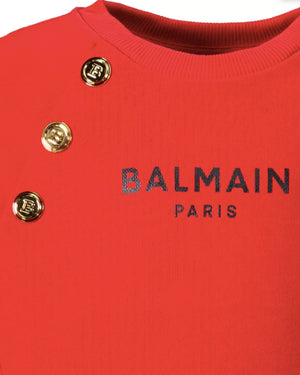 
  
    Balmain
  
 Girls Red Sweater Dress