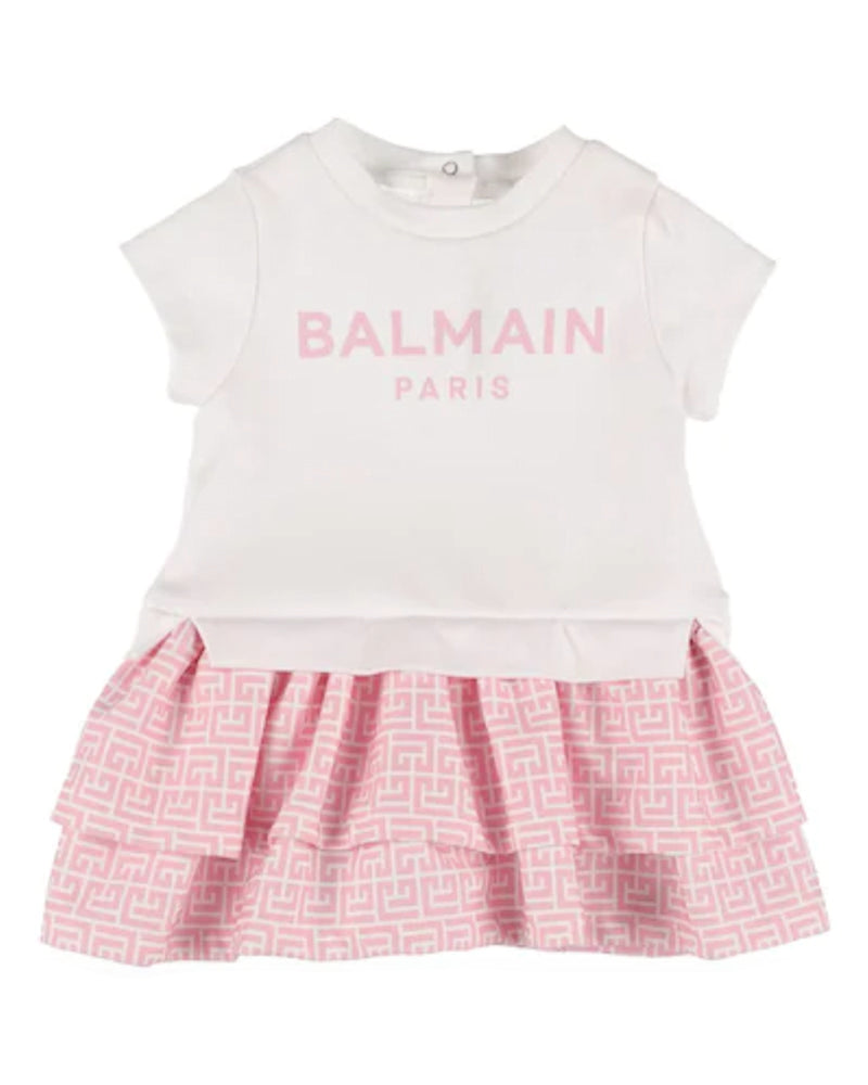 Leggings Balmain - White wool blend baby girl balmain leggings -  BT6080J0302102