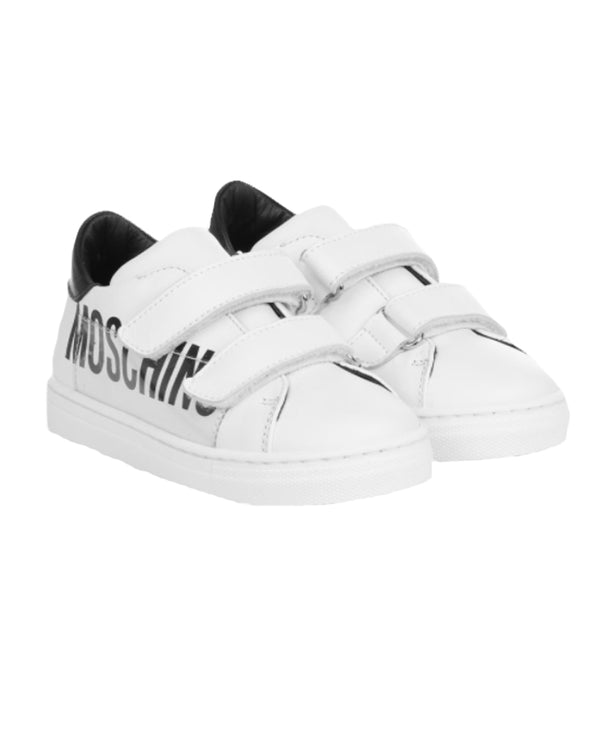 Moschino White Sneakers - Designer Kids Wear