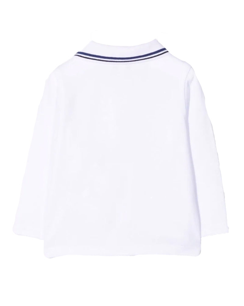 Baby Boys White Cotton Polo