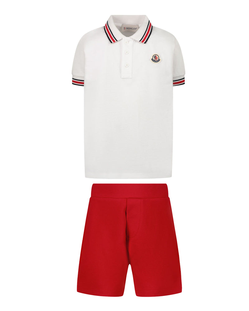 Baby Boys Red Polo &amp; Short Set
