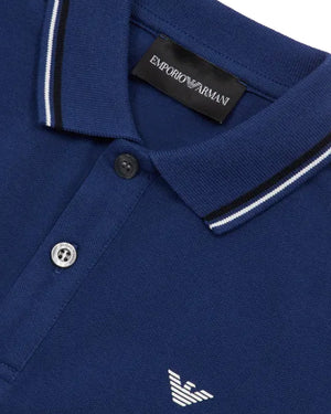 
  
    Emporio
  
    Armani
  
 Boys Blue Cotton Polo