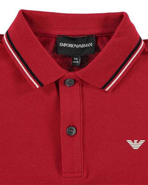 
  
    Emporio
  
    Armani
  
 Boys Red Cotton Polo