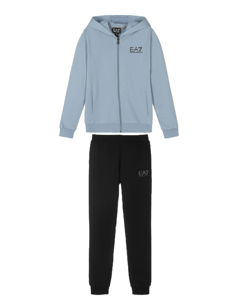 Blue armani tracksuit hotsell