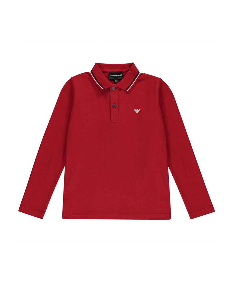 Baby Boys Red Cotton Polo