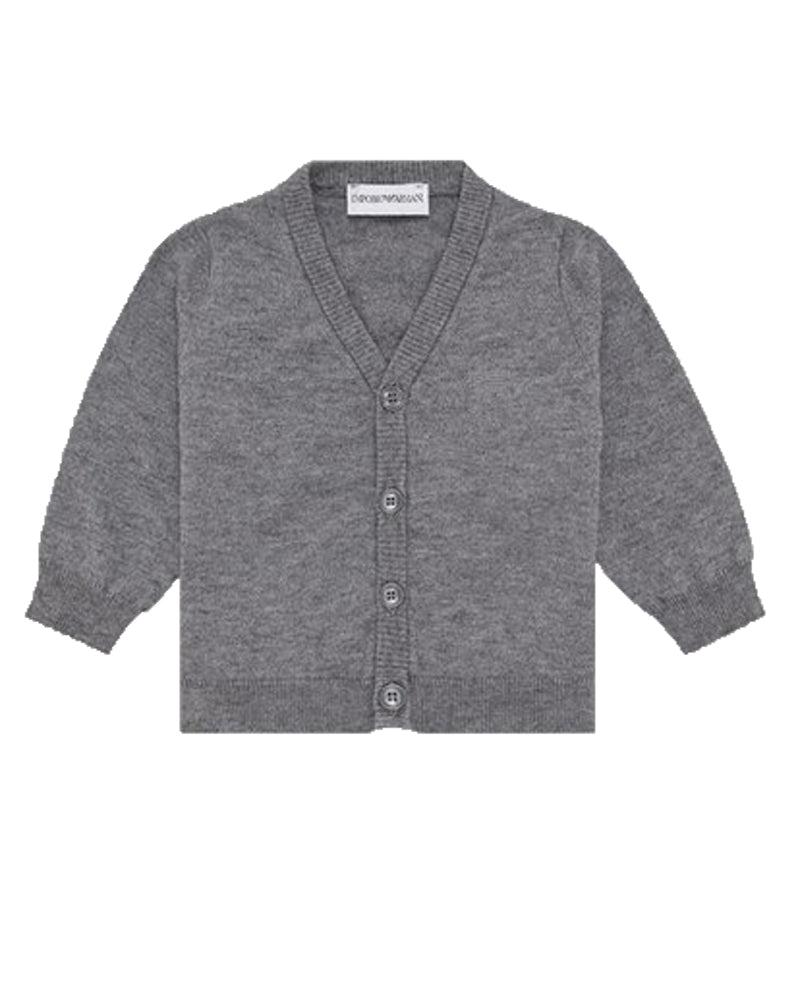 Baby Boys Grey Knit Cardigan