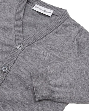 
  
    Emporio
  
    Armani
  
 Baby Boys Grey Knit Cardigan