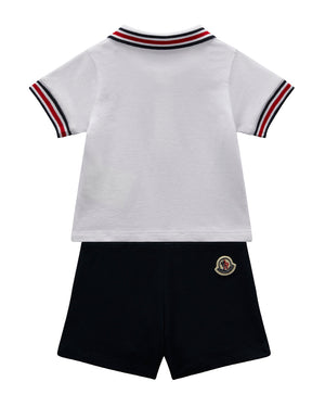
  
    Moncler
  
    Enfant
  
 Baby Boys White Polo & Short Set