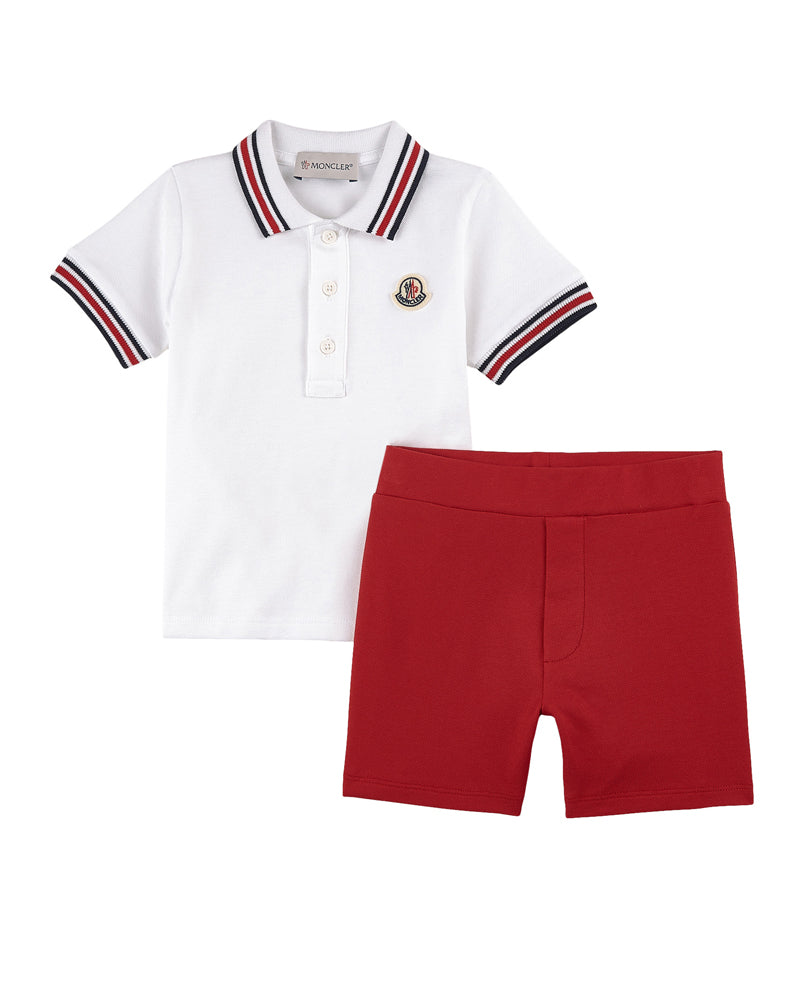 Baby Boys Red Polo &amp; Short Set