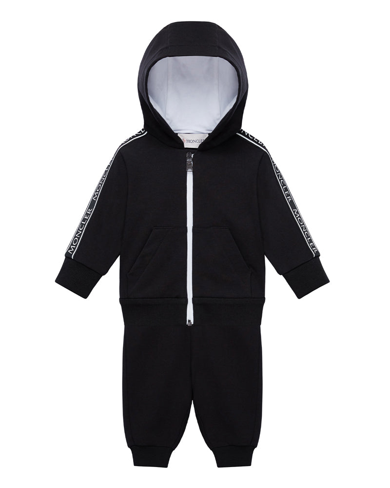 Black on sale moncler tracksuit