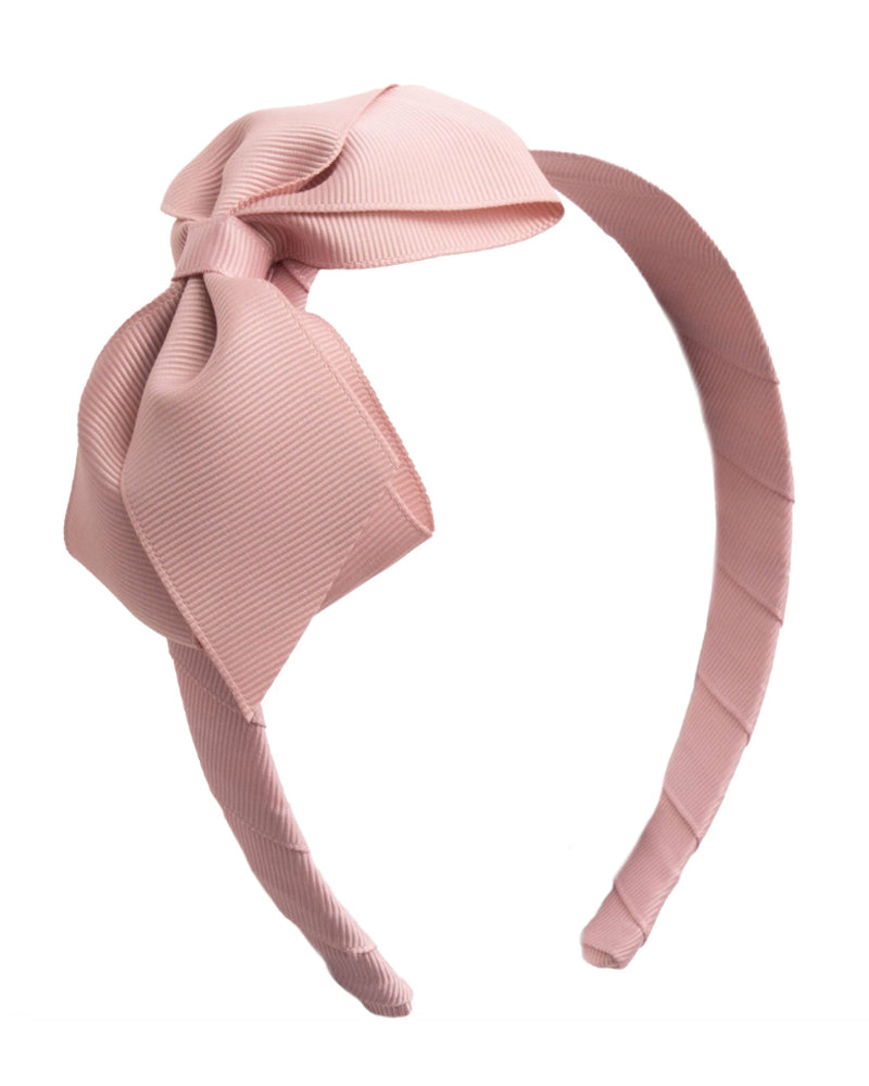 Arabella Bow Hairband - Blush Pink