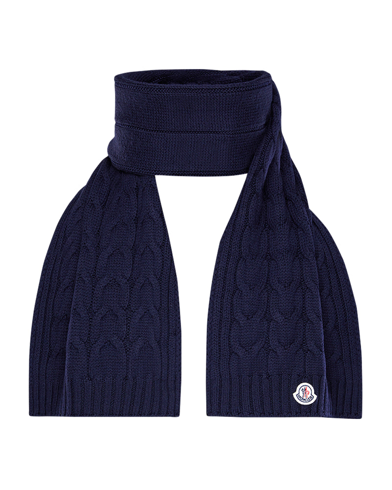 Moncler cable discount knit scarf