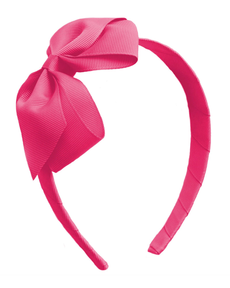 Fernanda Bow Hairband - Hot Pink