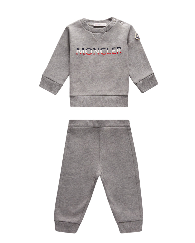 Baby grey moncler tracksuit sale