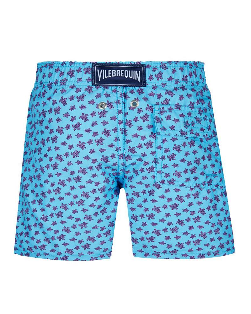 Boys Blue Micro Turtle Swim Shorts
