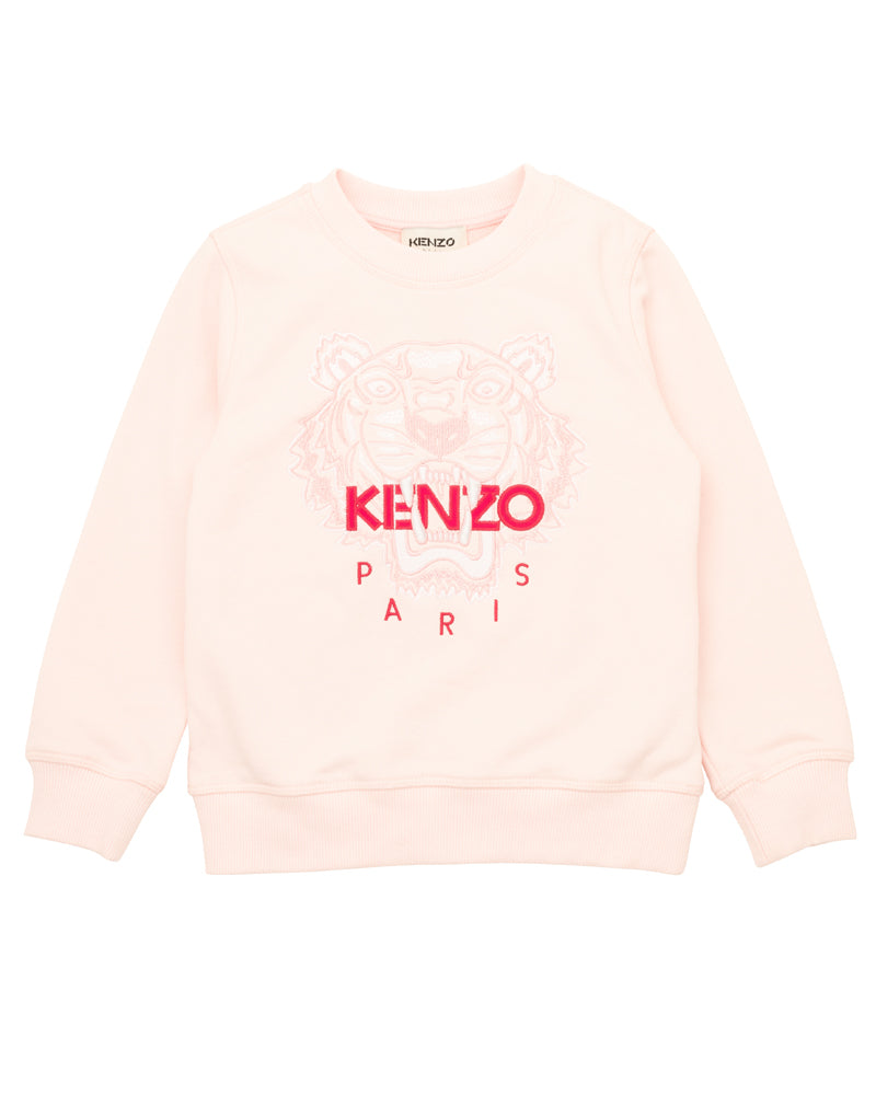 Kenzo Kids Girls Pink Sweatshirt Designer Kids Wear