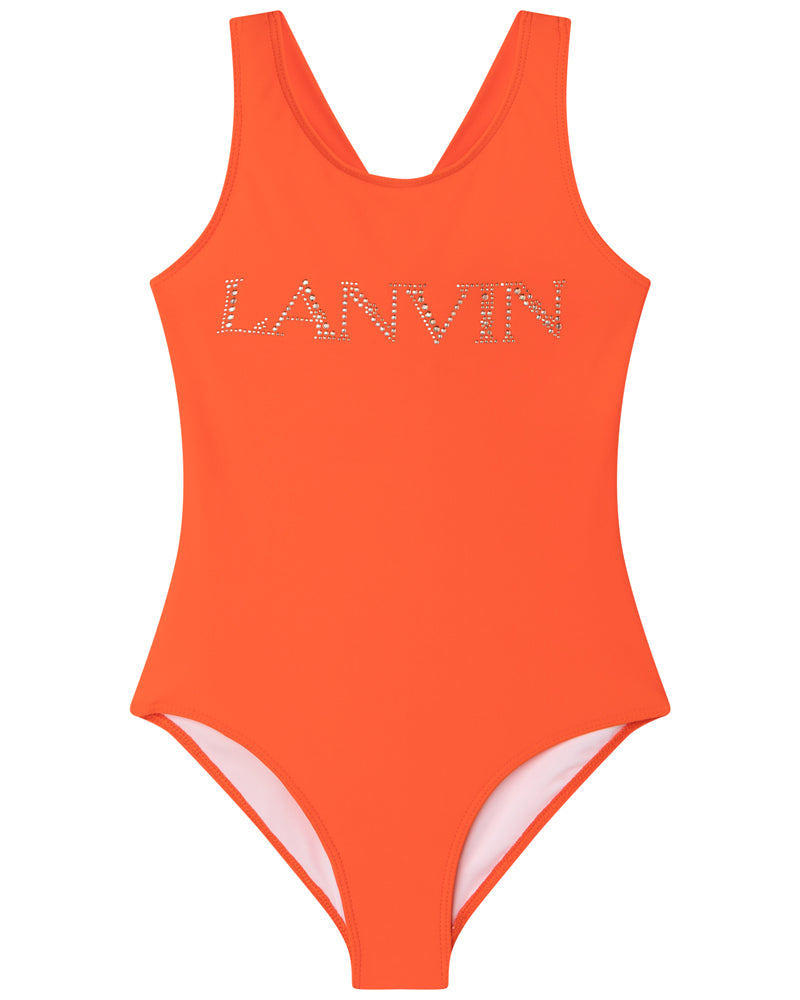 Girls Orange Swimsuit