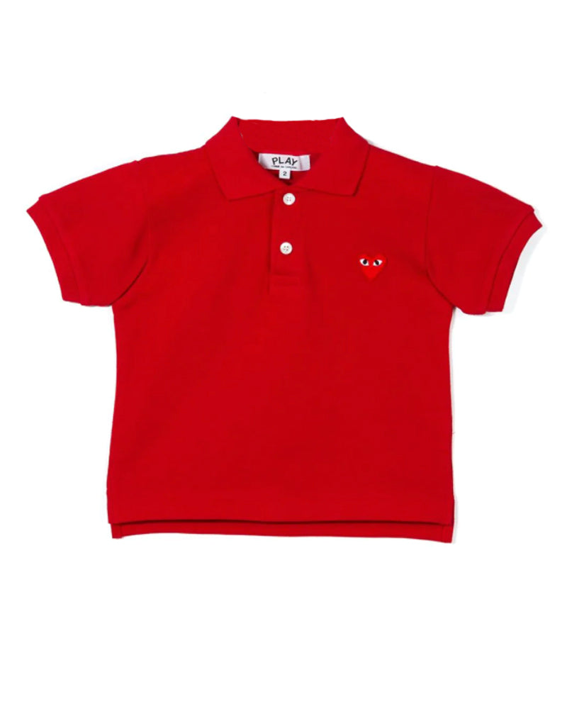 Boys red cheap polo shirt