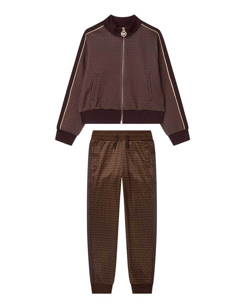 Girls Brown Tracksuit