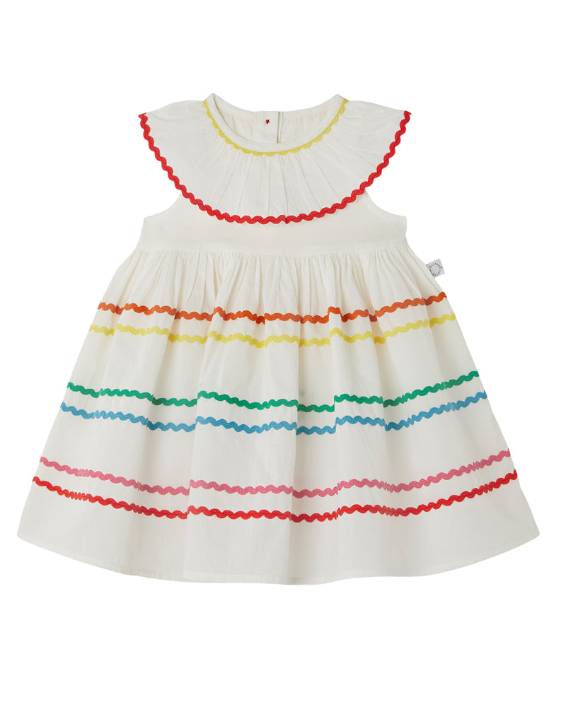 Baby Girls White Sleeveless Dress
