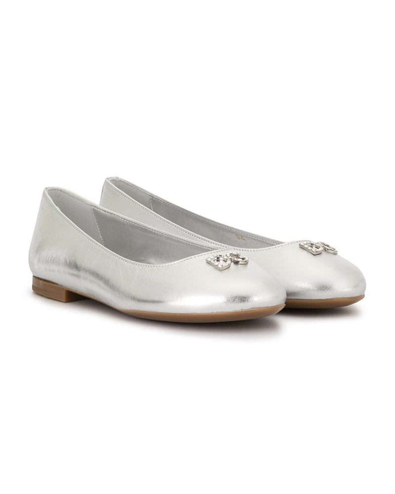 Girls silver ballet pumps hotsell