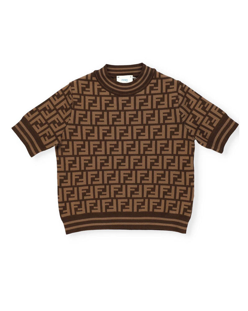 Girls Brown Logo Sweater