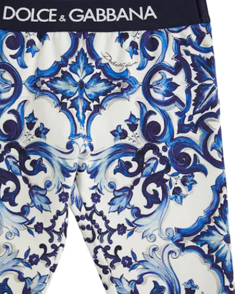 Dolce & Gabbana Girls Multi/Print Leggings - Designer Kids Wear