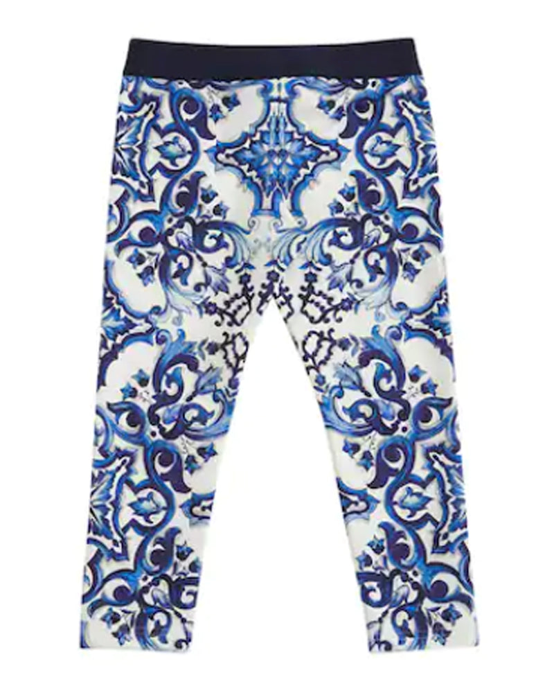 Dolce & Gabbana Girls Multi/Print Leggings - Designer Kids Wear
