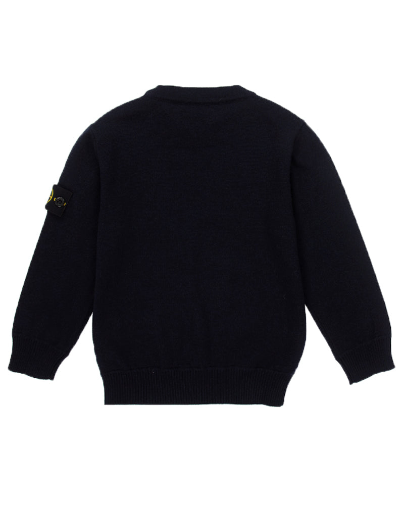 Boys Navy Knit Sweater