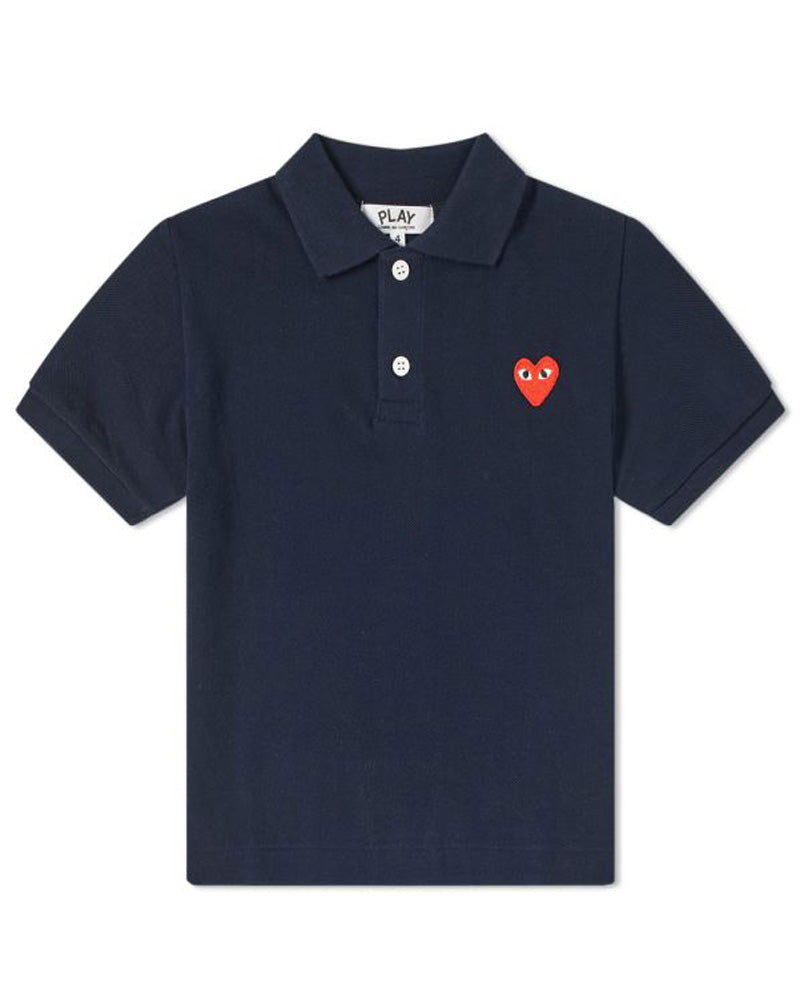 Comme des Garçons Teen Navy Polo - Designer Kids Wear