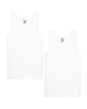 
  
    Petit
  
    Bateau
  
 Boys White Undershirt Set