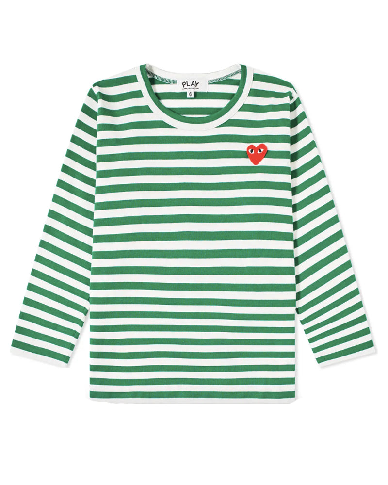 Comme des Gar ons Green Top Designer Kids Wear