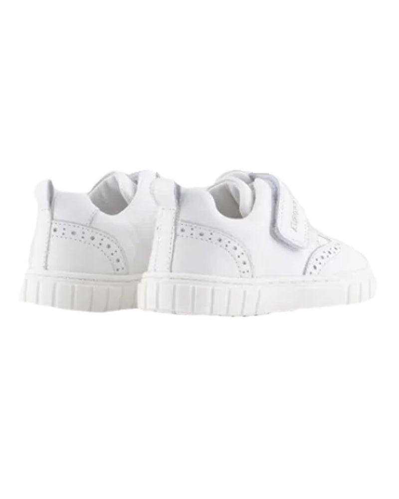 Boys Toddler White Brogue Sneakers